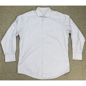 Brooks Brothers Slim‎ Fit Vintage Men's Button Up Long Sleeve Shirt Size 17-34